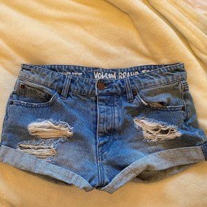 Volcom Ripped Jean Shorts